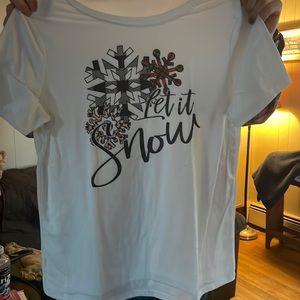 White Let is Snow T-Shirt
